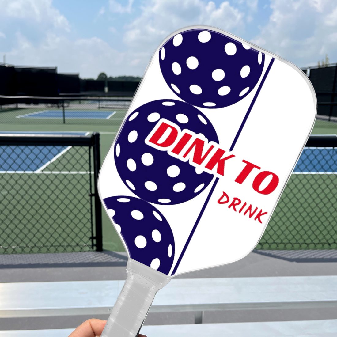 Dink to Drink paddle at the courts