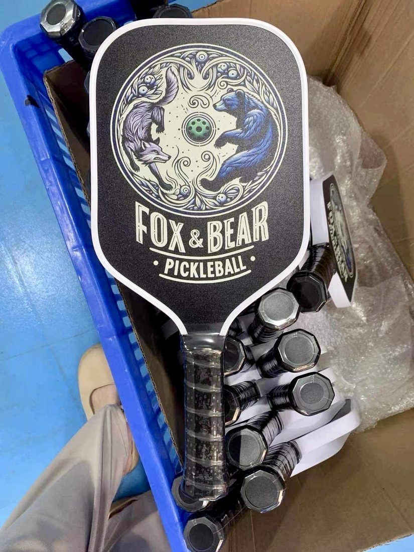 Fox and Bear Pickleball paddles fresh from production