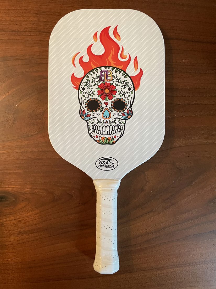 Full print sugar skull art paddle