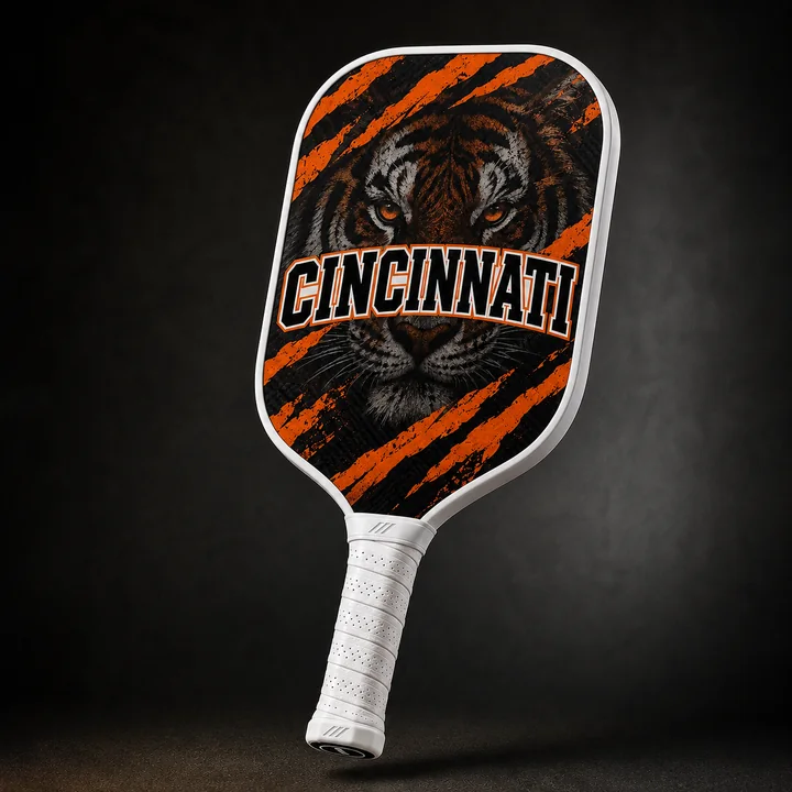 City fan paddle concept: full face print with white hardware